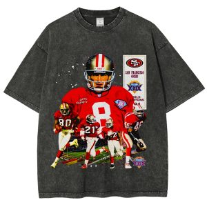 Men's San Francisco 49ers Classic Player Retro Graphic Washed Cotton T-Shirt